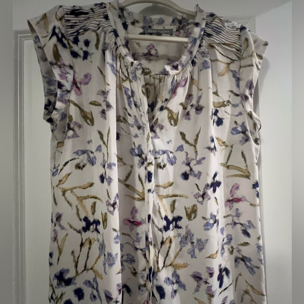 Daniel Rainn White Floral Blouse